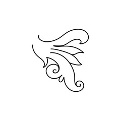 Hand drawn decorative flower