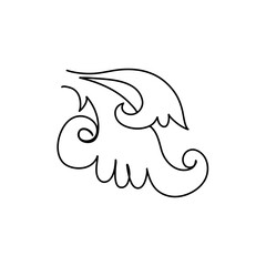 Hand drawn decorative flower