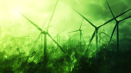 Nature's Energy. Abstract Illustration Highlighting Green Power
