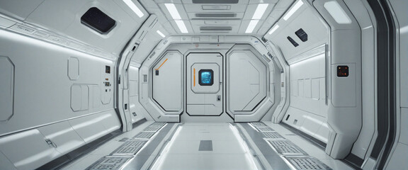 Futuristic Passageway to Infinity: A Sci-Fi Corridor of Possibilities