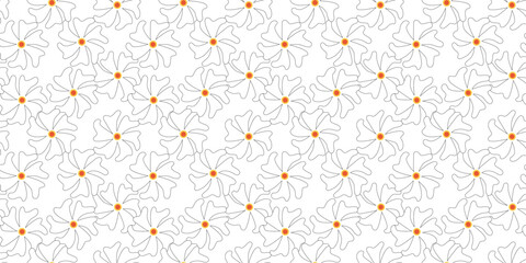 Seamless Parijat Pattern Vector Illustration Isolated on Transparent Background