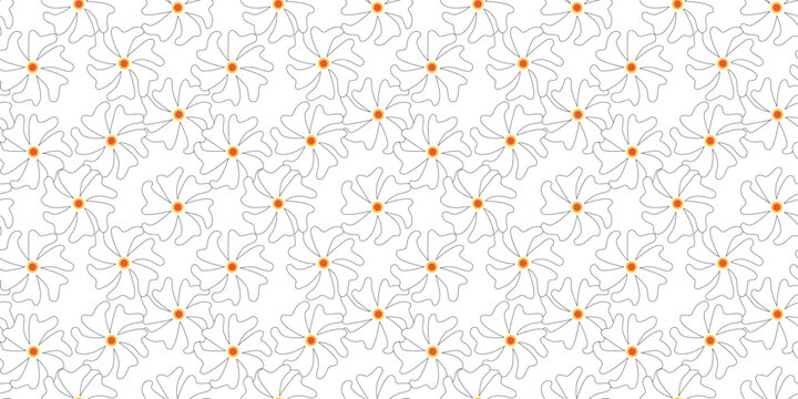 Seamless Parijat Pattern Vector Illustration Isolated on Transparent Background