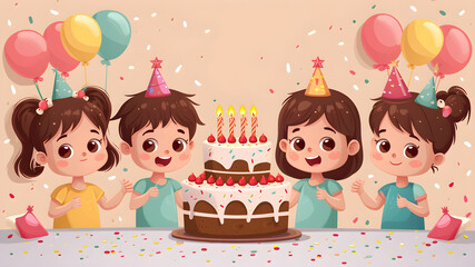 Christmas Merry Fairy Tale: Birthdays of Children's Happiness created by AI