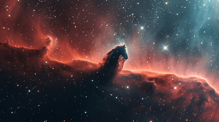 Obraz na płótnie Canvas The Horsehead Nebula in deep space.