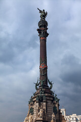 Fototapeta na wymiar Monument to Christopher Columbus in Barcelona, Catalonia, Spain