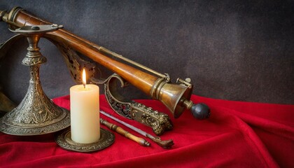 vintage still life with candle