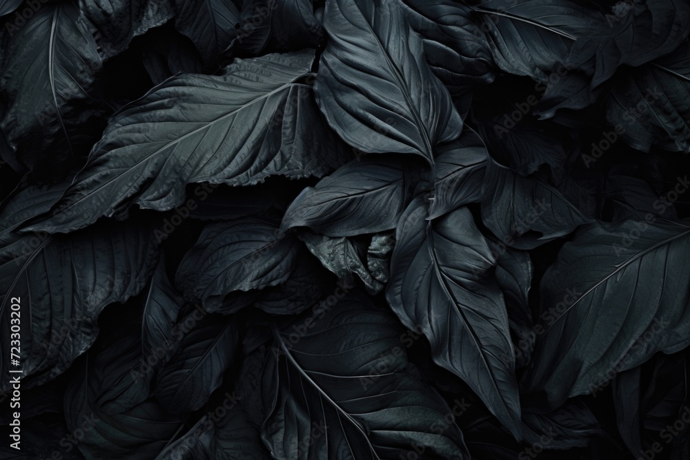 Poster A close-up view of a bunch of leaves. This image can be used to add a natural touch to various projects