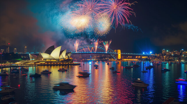 Sydney New Year Eve Fireworks Show at the Harbour Bridge