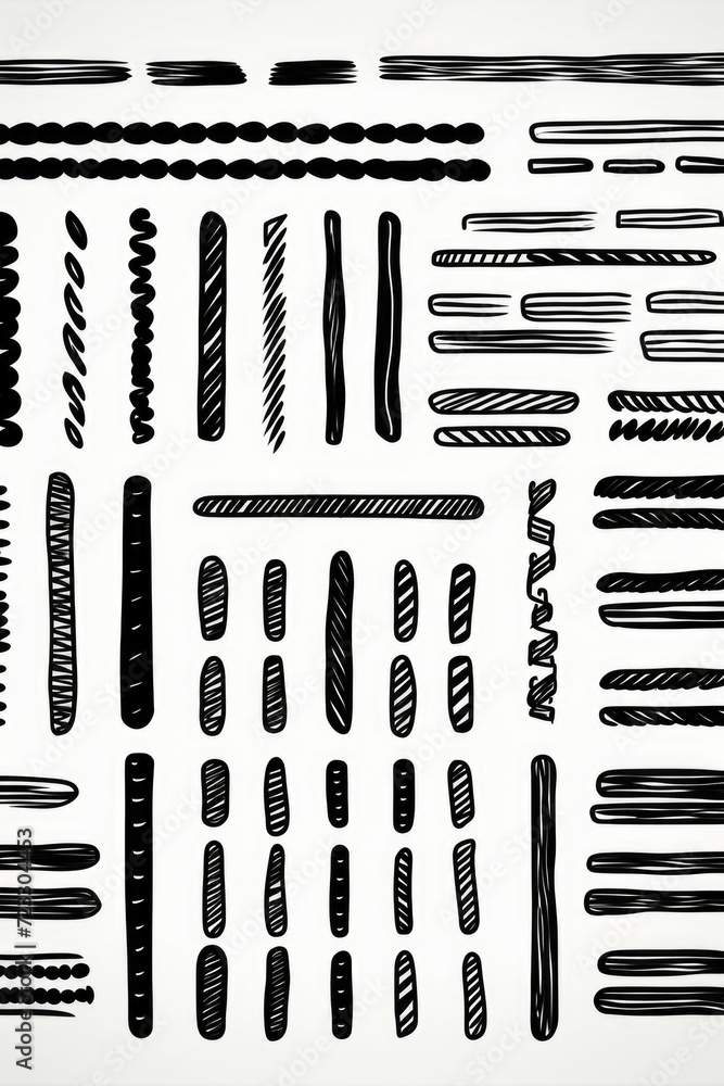 Fototapete a collection of different types of brushes suitable for a range of applications. ideal for artists, 