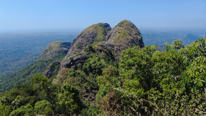 View of the mountains in the morning, Western ghats mountain range, Kerala 