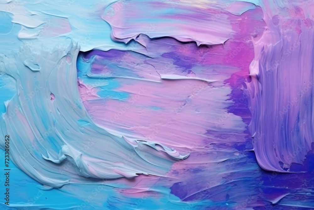 Poster A close-up view of a painting depicting a powerful wave. This image can be used to add a touch of nature and movement to various projects