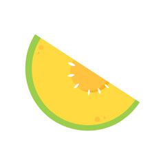 Melon logo vector. melon on white background. Half melon.