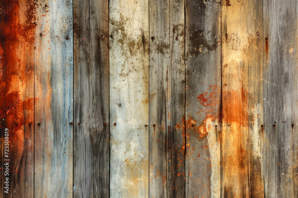 Poster vintage and rustic background with distressed textures