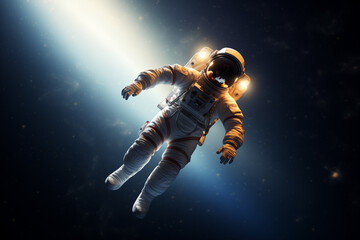 Fototapeta premium astronaut flying in the space