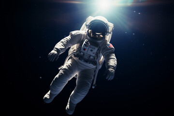 astronaut flying in the space