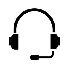 headphones, call, hotline - simple vector icon
