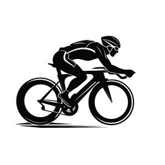 Professional Cyclist in Action Vector Design