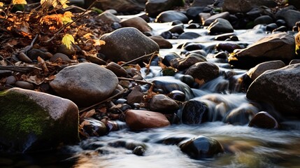 Obraz premium Creek over rocks