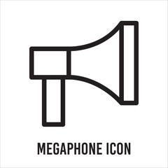 Megaphone icons. Electric megaphone symbol with sound. Loudspeaker megaphone icon collection black colour isolated in white background . Eps 10.