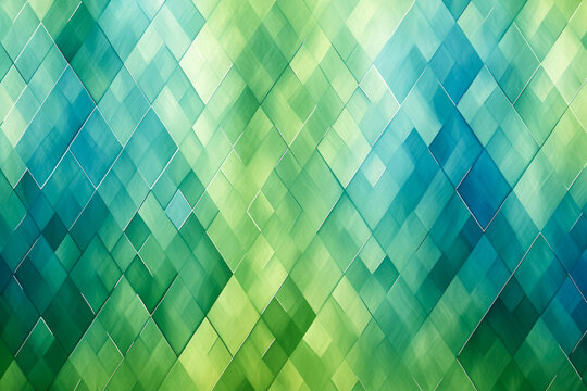 Create a pattern of diamonds with a gradient of green and blue colors