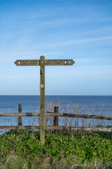 Norfolk coastal path sign