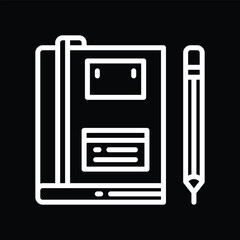 notebook icon for your website, mobile, presentation, and logo design.