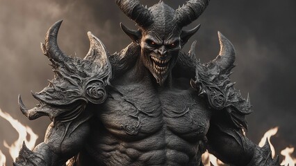 black dragon demon Devil out of the fire 