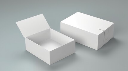 White cardboard box mockup