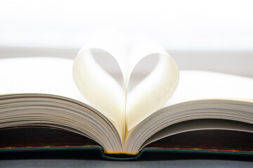 open book with heart