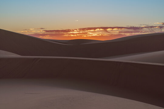 Serene sunset over the Erd D'Admer dunes