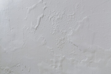 Saltpeter on the wall, Closeup of wall stained with water infiltration. Potassium nitrate, which is...