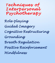 Seven Techniques of Interpersonal Psychotherapy