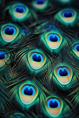 Obraz premium Beautiful background of peacock feathers
