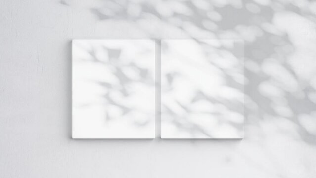 5x6 Canvas Video Mockup, Blank Canvas On White Wall, Art Mockup, Minimalist Motion Mockup