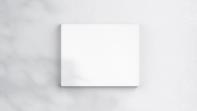 4x5 or 8x10 Canvas Video Mockup, Blank Canvas On White Wall, Art Mockup, Minimalist Motion Mockup