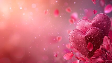 Obraz premium Beautiful poster for Valentine's day with plenty of space for text