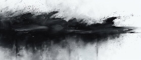  a black and white photo of a black and white background with lots of black and white paint splattered on the bottom half of the image and bottom half of the image.