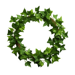 Green ivy creeper plant wreath round clip art
