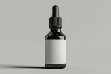 Mock Up of a Dropper Bottle with Blank Label