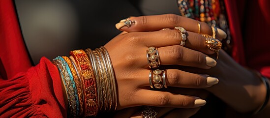 female nails with manicure. Fashion manicure