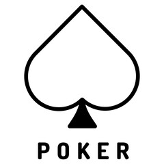 Poker glyph and line vector illustration