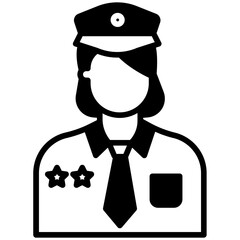 Police glyph and line vector illustration
