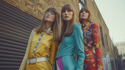 Swinging London in the 60s with a primary focus on full-bodied female models	
