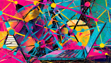 Artistic illustration on links between the words. Futuristic environment with extravagant shapes and colors. Creative innovation idea photo concept. Today's game of Connections. Connections Hints.