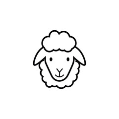Sheep, ram, mutton vector icon
