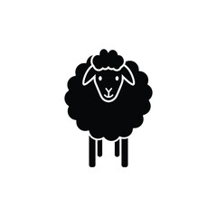 Sheep icon. Animal head. Silhouette icon sheep. Farm sign. Graph symbol for your web site design, logo, app, UI. Ewes
