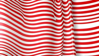 Fototapeta premium Red and white striped abstract wavy texture 