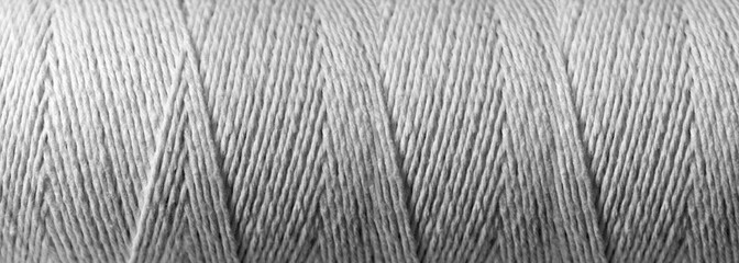 close up of woolen thread roll