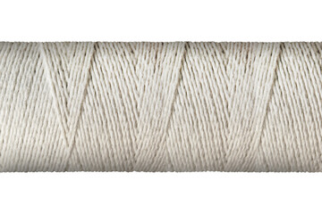 Roll of yarn thread on white background
