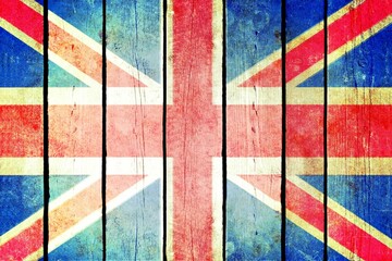 Great Britain Wooden Grunge Flag 1